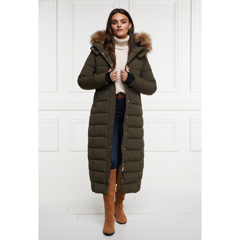 Holland Cooper Stoneleigh Longline Coat - Khaki-2